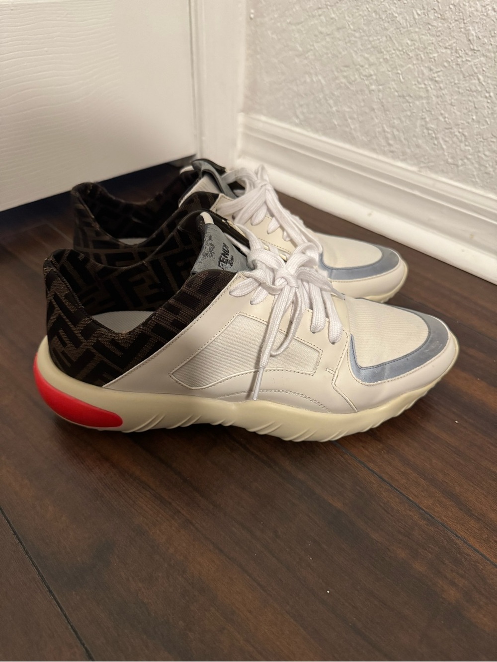 Fendi Men’s White Designer Sneakers sz9